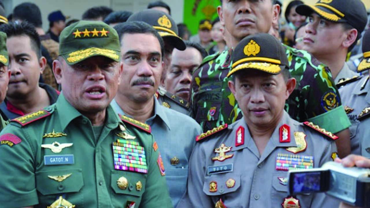 Panglima TNI Jenderal Gatot Nurmatyo  dan Kapolri Jenderal Tito Karnavian (Foto: net)