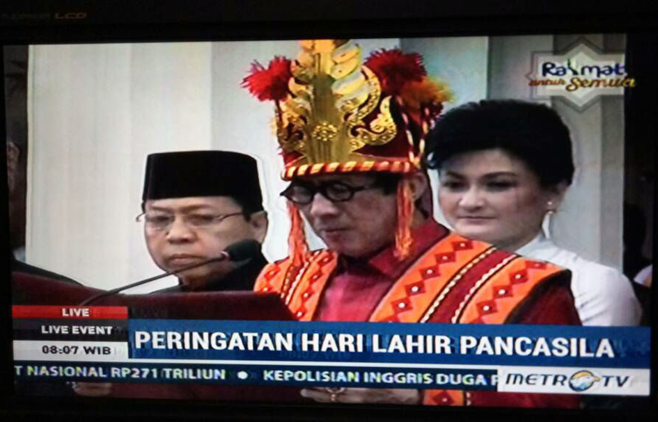 Menteri Yasonna Bacakan Keppres Peringatan Hari Lahir Pancasila