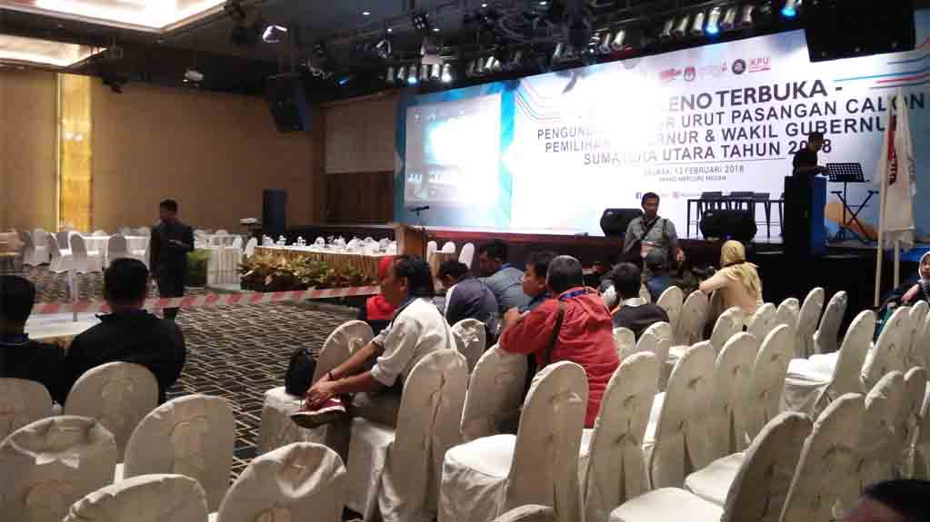 Rapat Pleno Terbuka Pengundian Nomor Urut Pilgubsu Dikawal Ketat