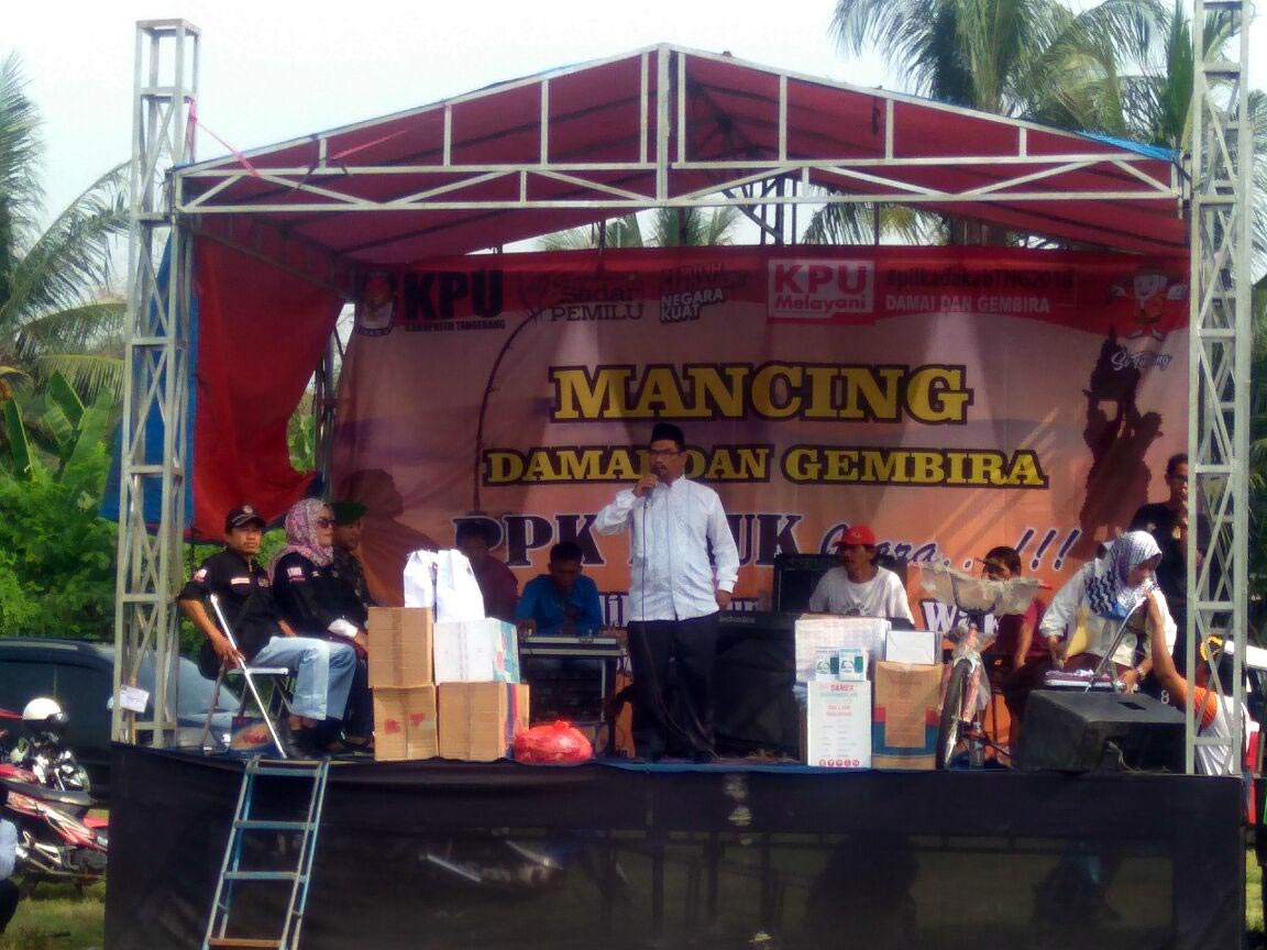 Sosialisasi Pilkada Kabupaten Tangerang, PPK Mauk Gelar Mancing Damai