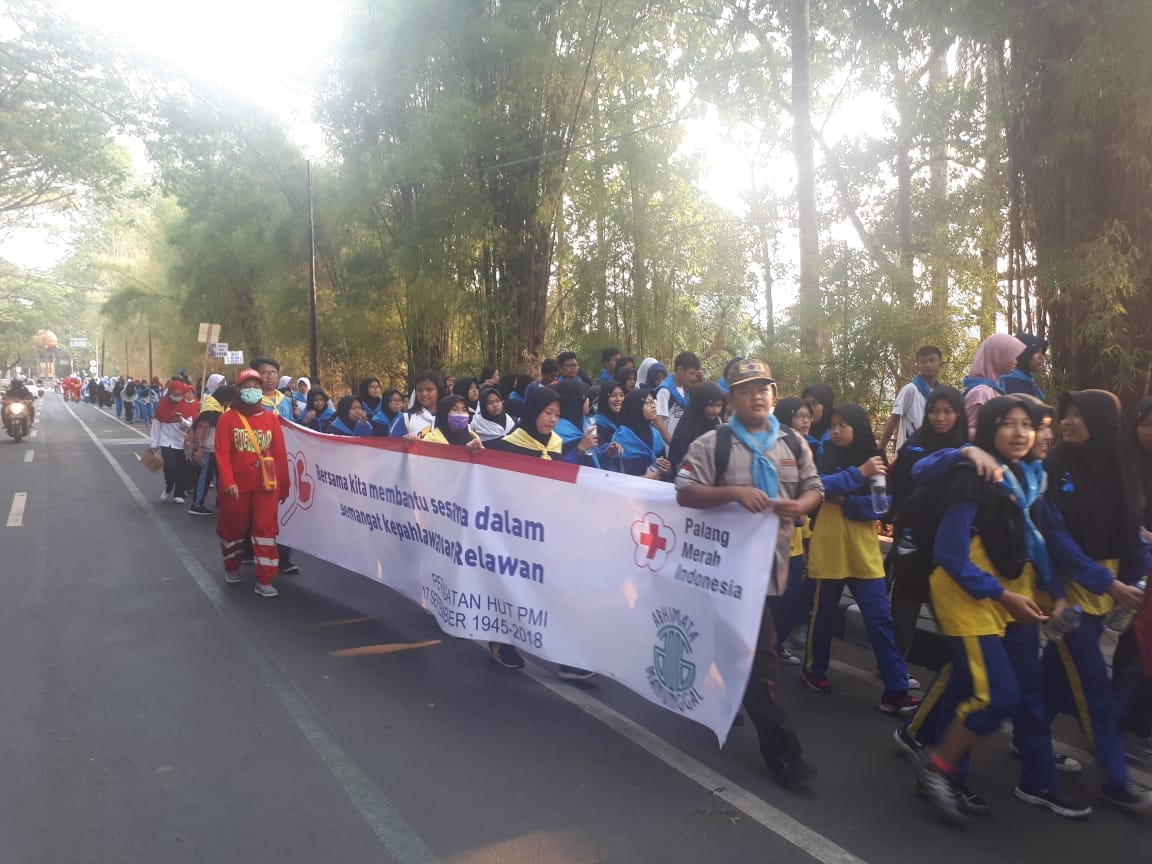 Ratusan KSR dan PMR Meriahkan HUT PMI di Kota Tangerang