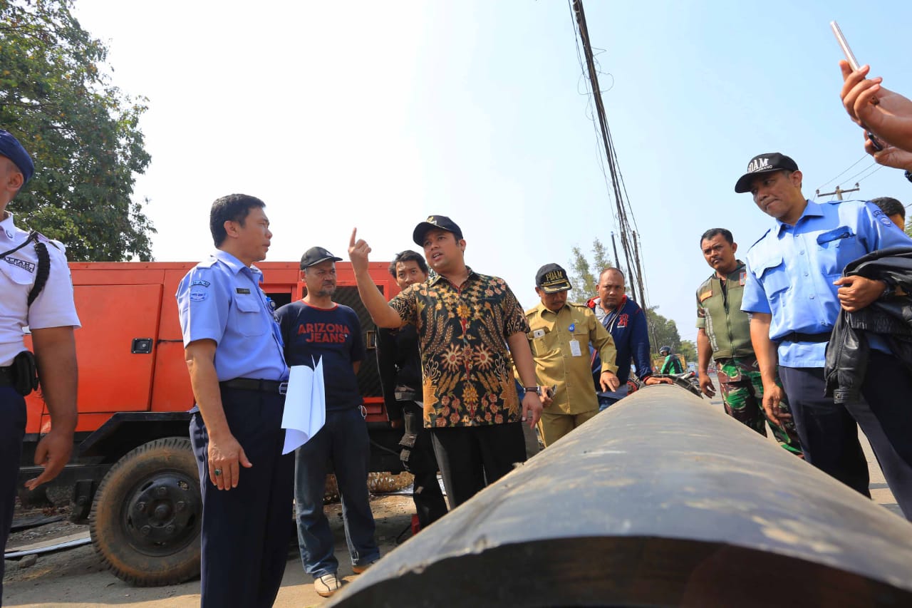 Sidak Lokasi Kebocoran Pipa, Arief Minta PDAM Siapkan Langkah Antisipasi
