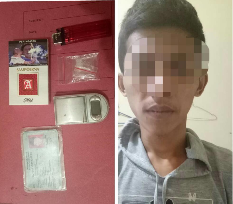 Polisi Bekuk Kurir Sabu Saat Menunggu Pelanggan di Taman Cibodas