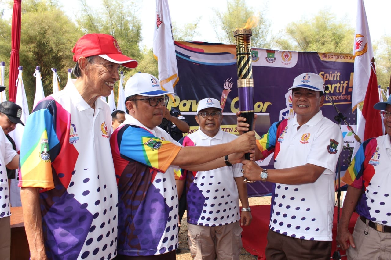 Api Obor Porprov Resmi Dikobarkan ke Penjuru Banten
