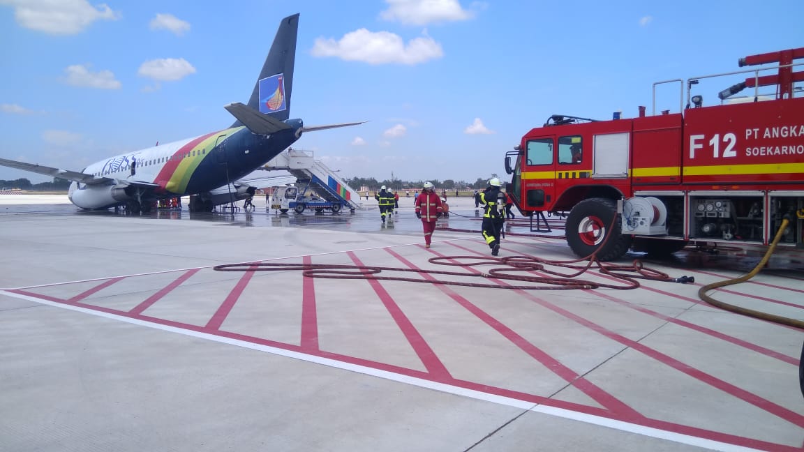 Bandara Soetta Gelar Simulasi Pesawat Gagal Landing