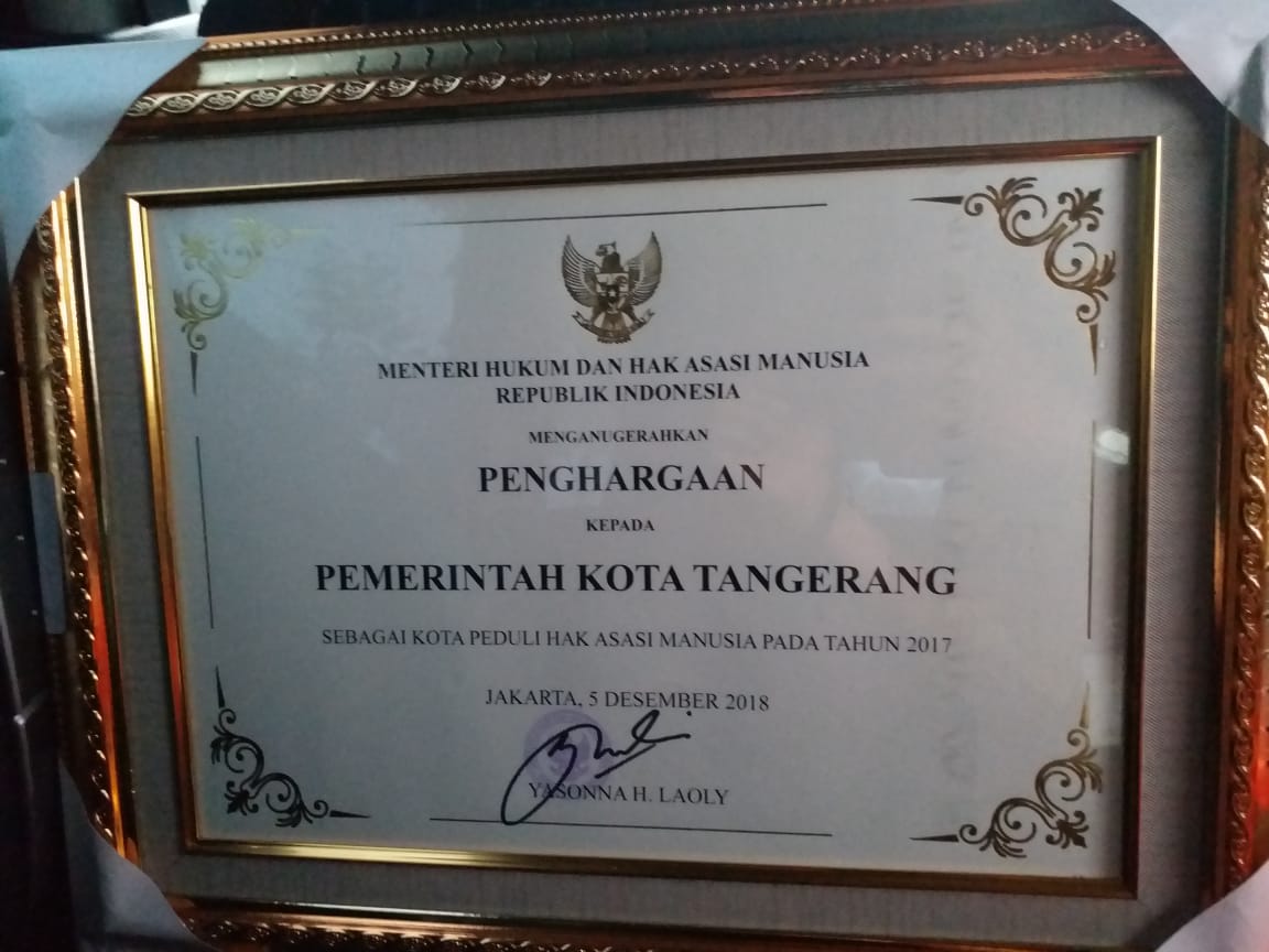 Kota Tangerang Kembali Raih Daerah Peduli HAM