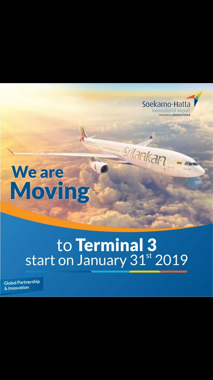 SriLankan Air Lines Segera Pindah ke Terminal 3 Bandara Soetta