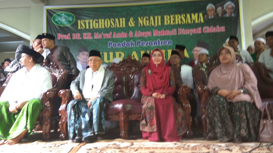Usai Debat Capres, Ma’ruf Amin Datangi Pondok Pesantren di Tigaraksa