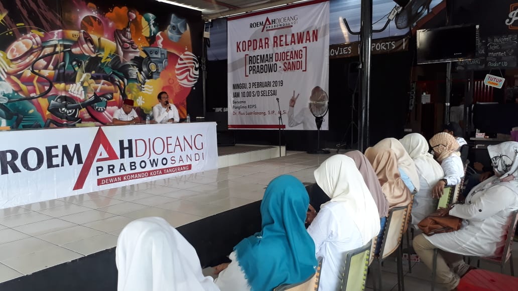 Roemah Djoeang Prabowo – Sandi di Tangerang Cari Relawan TPS