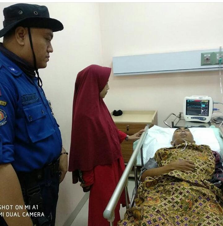 Terlibat Kecelakaan, Satu Personel Pemadam Terluka Pada Bagian Kepala