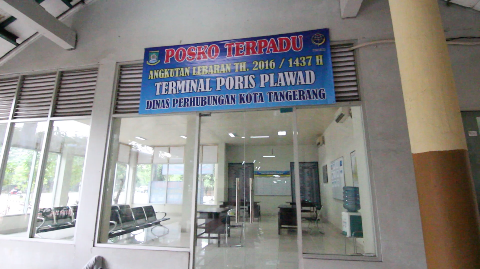 Posko mudik Lebaran tahun 2016 di Terminal Poris Plawad.(aul)