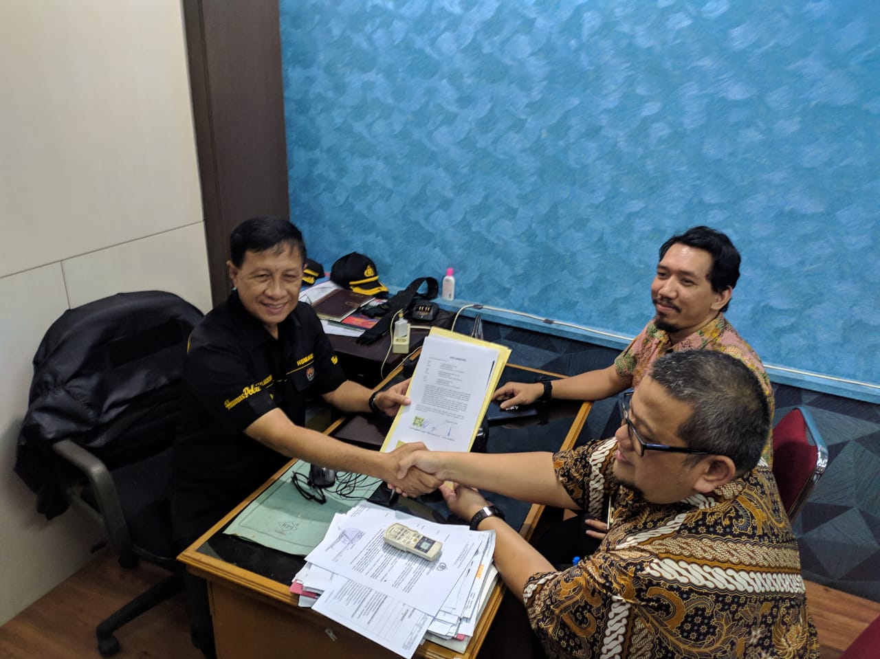 Pemkot Tangerang mencabut laporan terhadap Kemenkum HAM di Polres Metro Tangerang setelah Wali Kota Arief R. Wismansyah-Kemenkum HAM berdamai.(ayip)