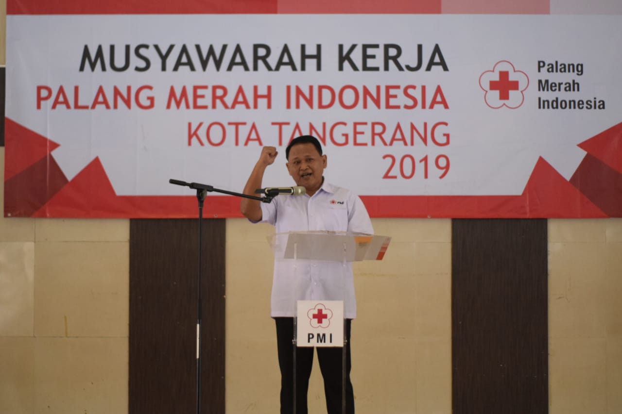 Ketua PMI Kota Tangerang, Kuswara.(ayip)