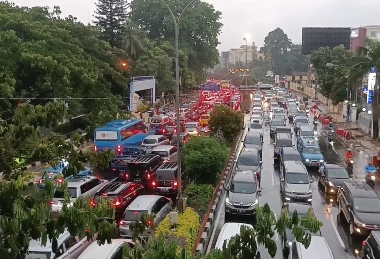 Ilustrasi kemacetan di Depok