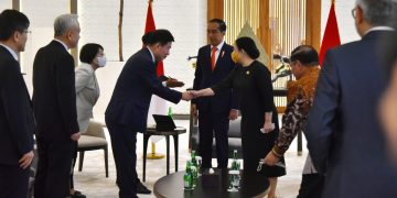 Jokowi dan Puan Sambut kedatangan ketua parlemen Korsel (ist)