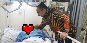 Menteri Agama Yaqut saat jenguk David (Instagram @gusyaqut)