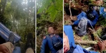 Korban Helikopter jatuh rombongan Kapolda Jambi (tangkapan layar)