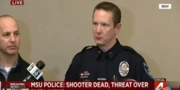 3 orang tewas dan 5 orang luka-luka akibat penembakan di Michigan State University, Amerika Serikat (Screenshot/Tik Tok @therealbiggdracco)