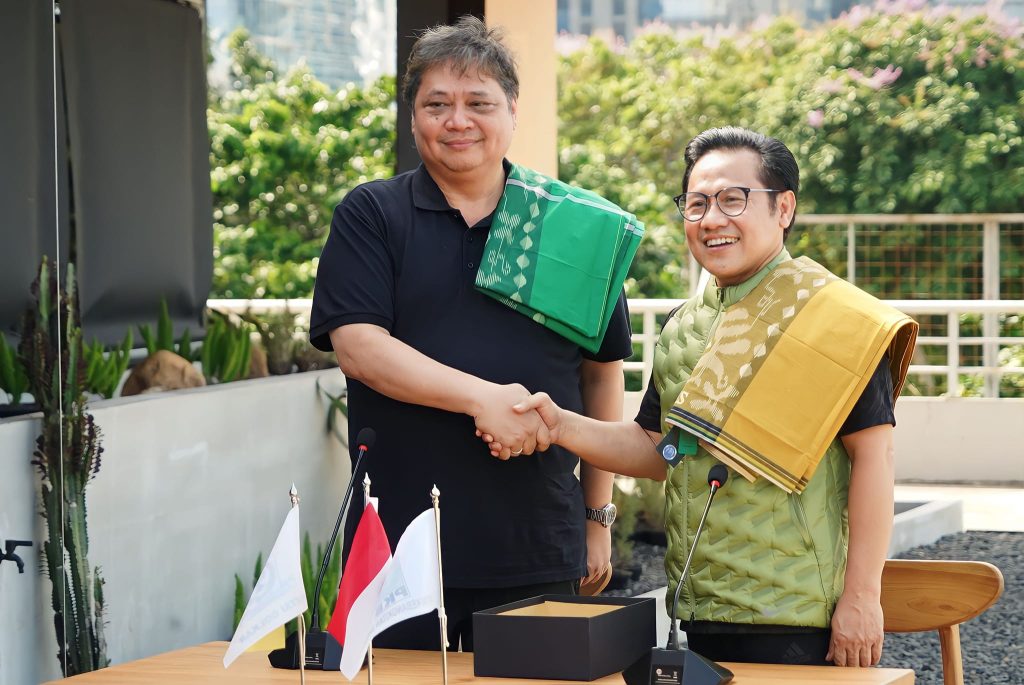 Airlangga Hartarto dan Cak Imin saat silaturahmi politik (Dok. FB Golkar)