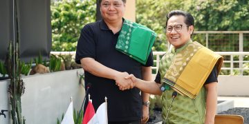 Airlangga Hartarto dan Cak Imin saat silaturahmi politik (Dok. FB Golkar)