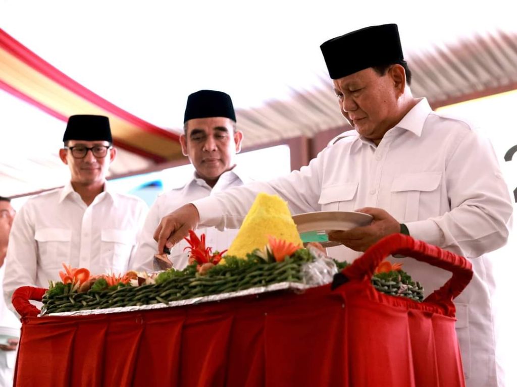 Prabowo Subianto saat hadiri HUT Gerindra ke 15 Tahun (dok. Fb Prabowo Subianto)