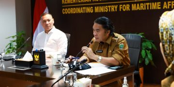 Pj Gubernur Banten, AL Muktabar menyampaikan Pemprov Banten mendukung pengembangan energi baru terbarukan, salah satunya pembangkit listrik tenaga panas bumi (PLTP) atau geothemal.(ist)