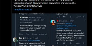 tweet Gibran Rakabuming/tangkapan layar