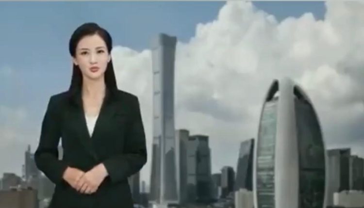 Ren Xiarong AI presenter berita (doc People’s Daily)