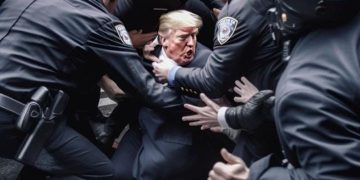 Donald Trump diciduk polisi (Instagram/sondakika_official)