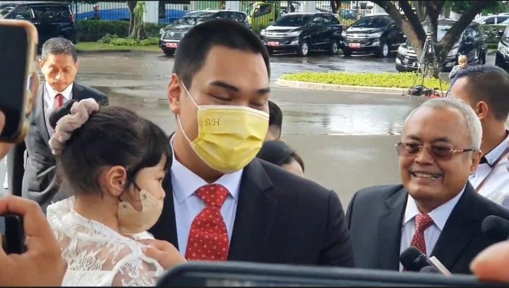 SS Video Dito tiba di Istana bersama anak dan istri / istimewa