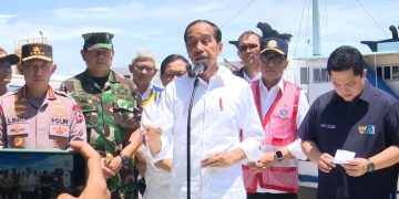 Tinjauan Presiden Jokowi di Pelabuhan merak ( screenshoot youtube Sekretariat Presiden )