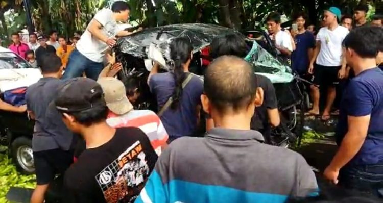 Kecelakaan yang terjadi di Jalan Daan Mogot (ist)