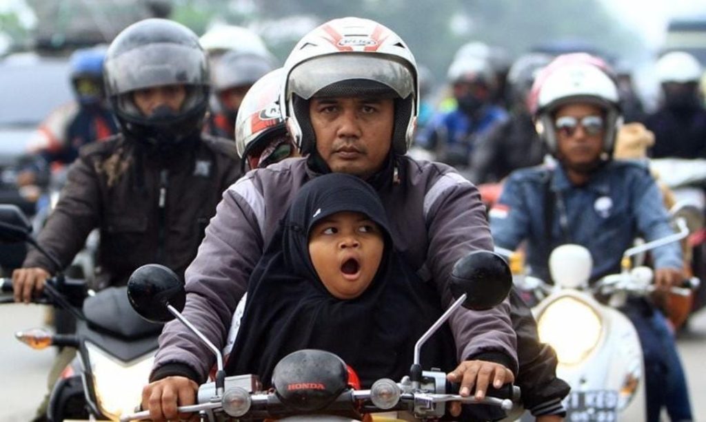 Ilustrasi mudik naik motor (Foto Instagram @Matakiri)