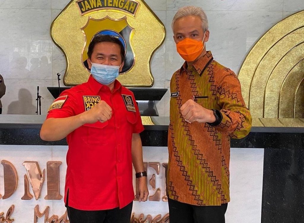 Marinus Gea dan Ganjar Pranowo (Instagram Marinus Gea)
