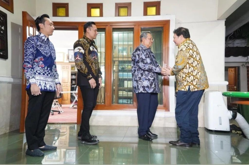 Airlangga Temui SBY Presiden Ke 6 Republik Indonesia