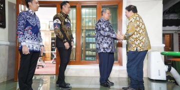 Airlangga Temui SBY Presiden Ke 6 Republik Indonesia