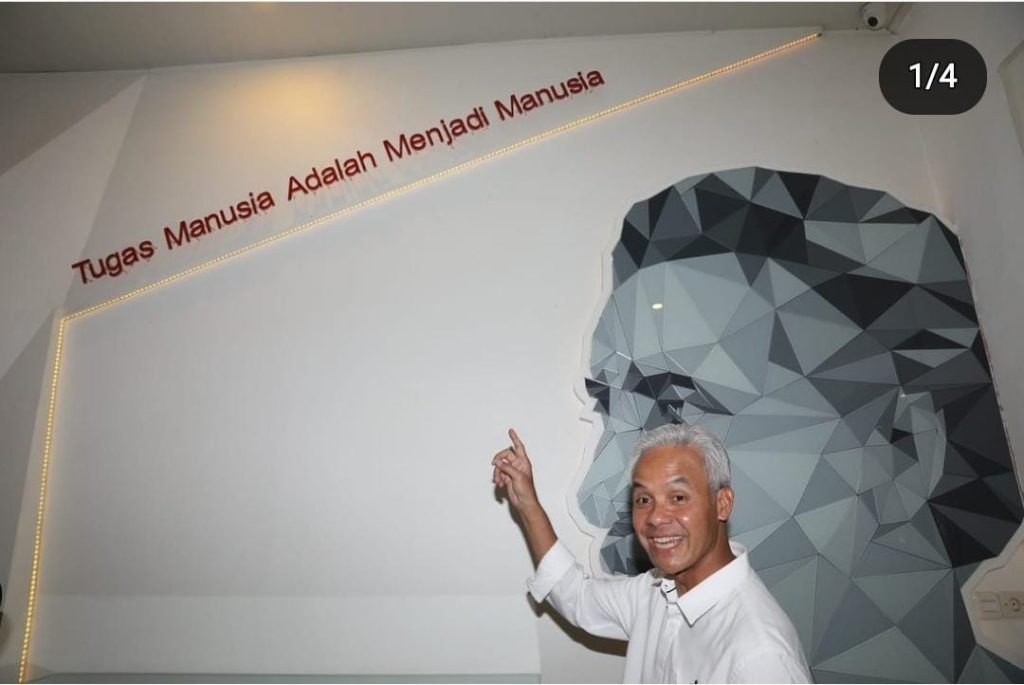 postingan IG Ganjar di museum Rangkasbitung // ss IG Ganjar