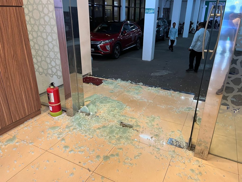 TKP Penembakan Digedung MUI Jakarta ( Twitter @Facialwashh )