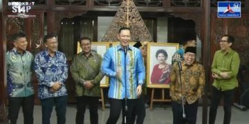 ekspresi tertawa Cak imin dan AHY / SS Youtube Partai demokrat