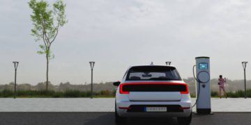 ilustrasi mobil listrik dan kondisi alam yang kian rusak (foto : istockphoto.com)