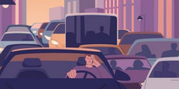 ilustrasi kemacetan kota saat jam berangkat kerja (foto : istockphoto.com)