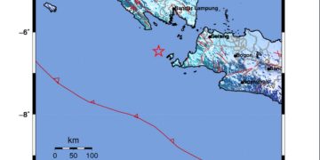 Gempa bumi magnitudo 5,4 di sumur Banten ( Tangkapan Layar Twitter )