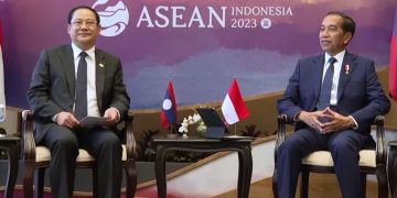 Pertemuan Bilateral Presiden Jokowi dengan PM Laos ( Tangkapan Layar Youtube Sekretariat Presiden )