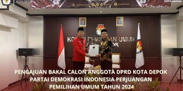 Posting foto pendaftaran bacaleg PDI Perjuangan (foto instagram @kpu_depok/tangkapan layar)
