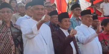 Ganjar bersama Nasaruddin dan Gubernur Sulut Olly Dondokambey (ist)