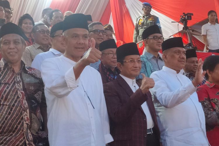 Ganjar bersama Nasaruddin dan Gubernur Sulut Olly Dondokambey (ist)