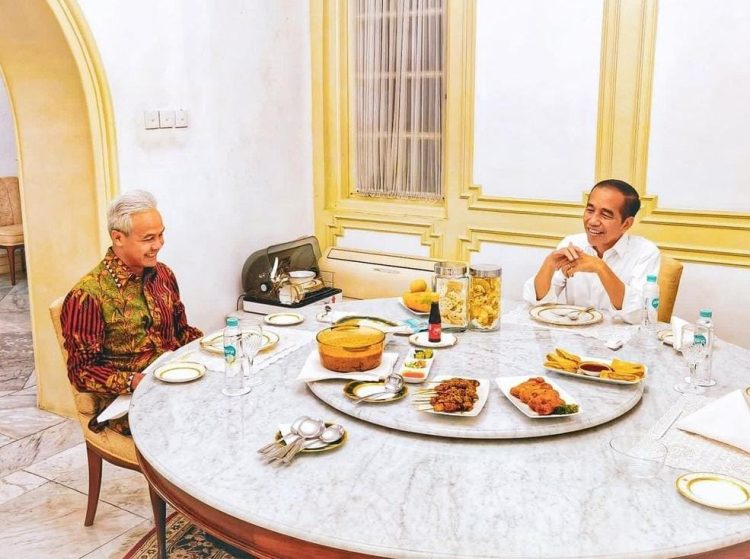 Ganjar dan Jokowi makan malam bersama / IG Ganjar Pranowo