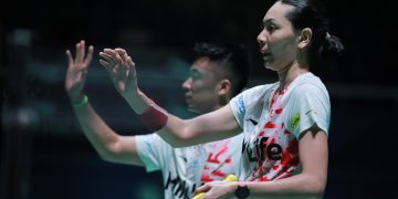 Gloria Emanuelle dan Dejan Ferdinansyah Tetap Bersyukur Meski Hasil Tidak Sesuai Harapan (Dok PBSI)