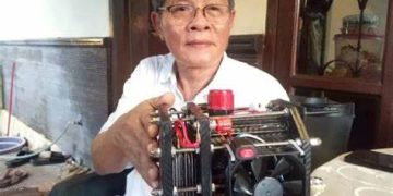 Aryanto dan alatnya yang disebut Nikuba (Suaranusantara.com)