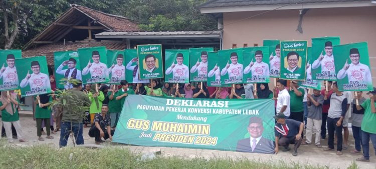 Deklarasi dukungan pekerja konveksi di Lebak, Banten, kepada Ketum PKB Gus Muhaimin.(Def)